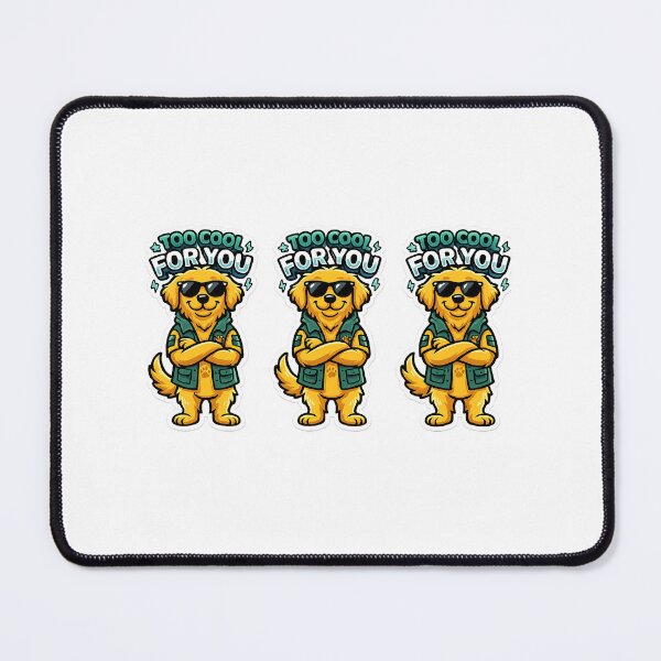 Item preview, Too Cool For You Golden Dog Sticker designed and sold by SainiArt19.