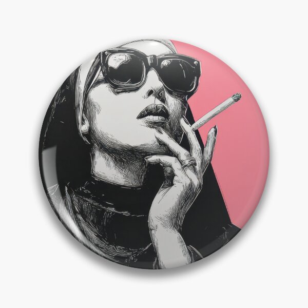 Item preview, Nun in shades smokes a cig designed and sold by anytka.