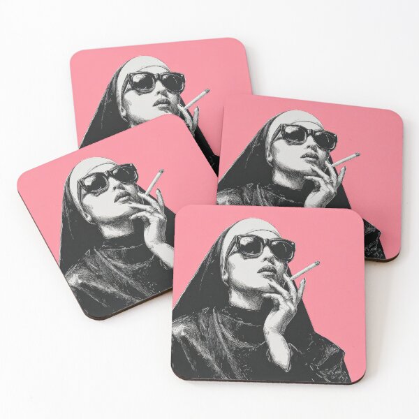 Item preview, Nun in shades smokes a cig designed and sold by anytka.