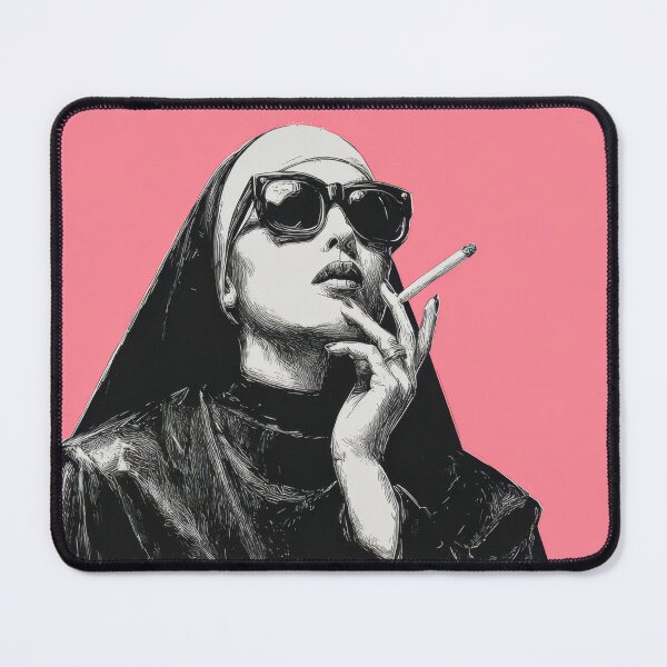 Item preview, Nun in shades smokes a cig designed and sold by anytka.