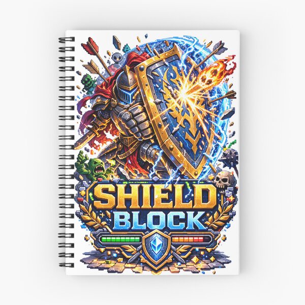 Item preview, Shield Block Retro Pixel RPG Gamer Design designed and sold by PixelForge24.