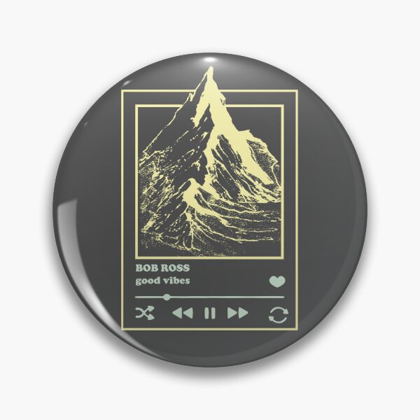 Item preview, Bob Ross Mighty Mountain Peak Player (Neg) designed and sold by SKETCHYANDGRAPHIC.