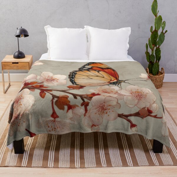 Item preview, Butterfly resting on cherry blossoms designed and sold by anytka.