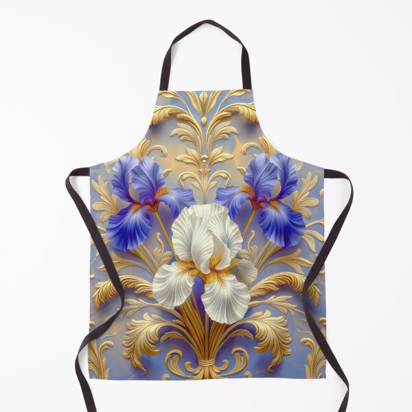 Item preview, Blue and White Iris Floral Art designed and sold by MargaretWiktor.