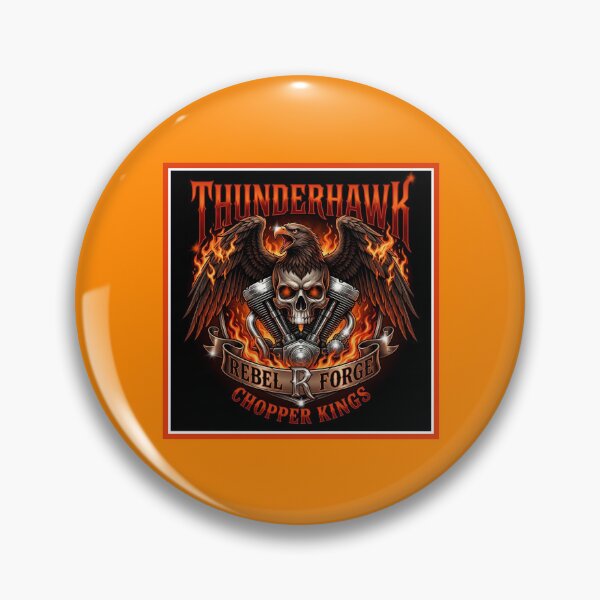 Item preview, Thunderhawk Rebel Forge - Chopper Kings Biker Eagle Skull designed and sold by Italian Ink Studio.