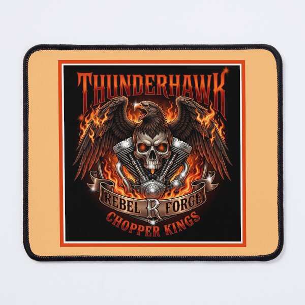 Item preview, Thunderhawk Rebel Forge - Chopper Kings Biker Eagle Skull designed and sold by Italian Ink Studio.
