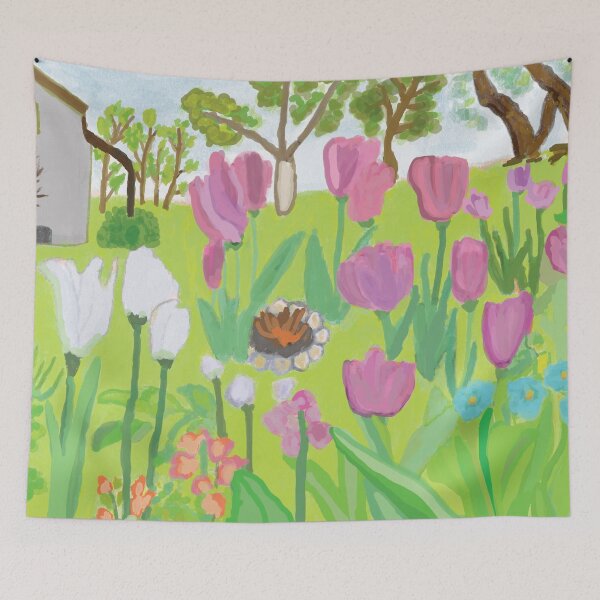 Item preview, Tulip in spring garden yard designed and sold by MartaTerkiewicz.