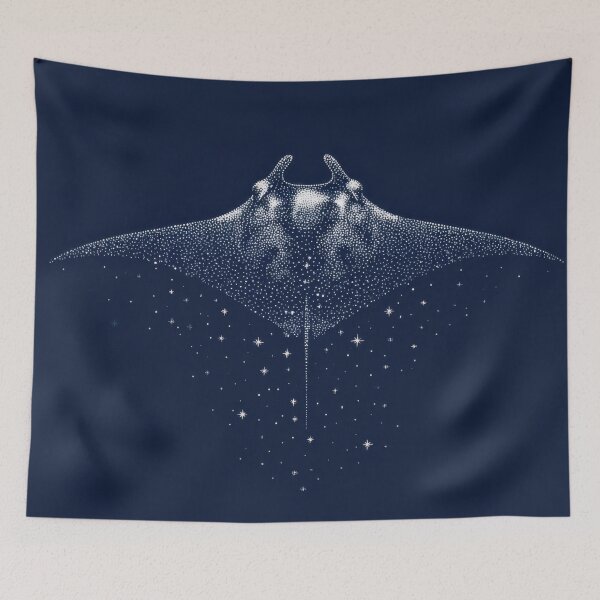 Item preview, Manta ray swims through dark water designed and sold by anytka.