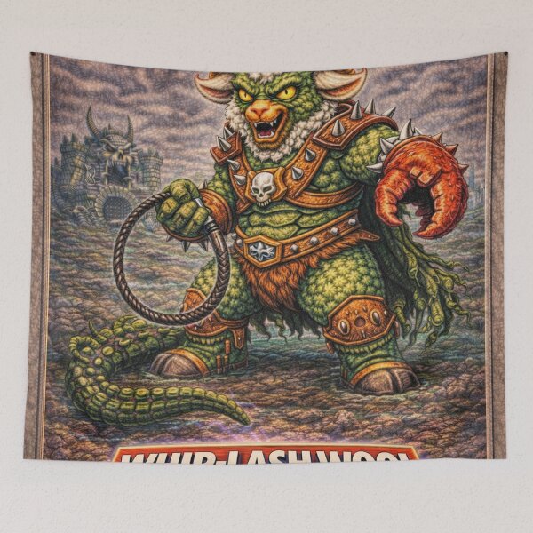 Item preview, Whip-Lash Wool, Wooly-Shell Mauler of the Mire | Sheep-Man Sheepism Parody designed and sold by Thpoar.