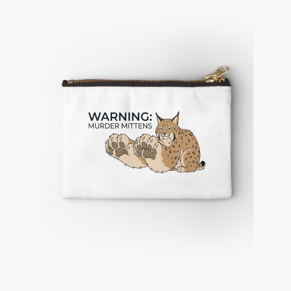 Item preview, Warning Murder Mittens Grumpy Bobcat designed and sold by Petzzz.