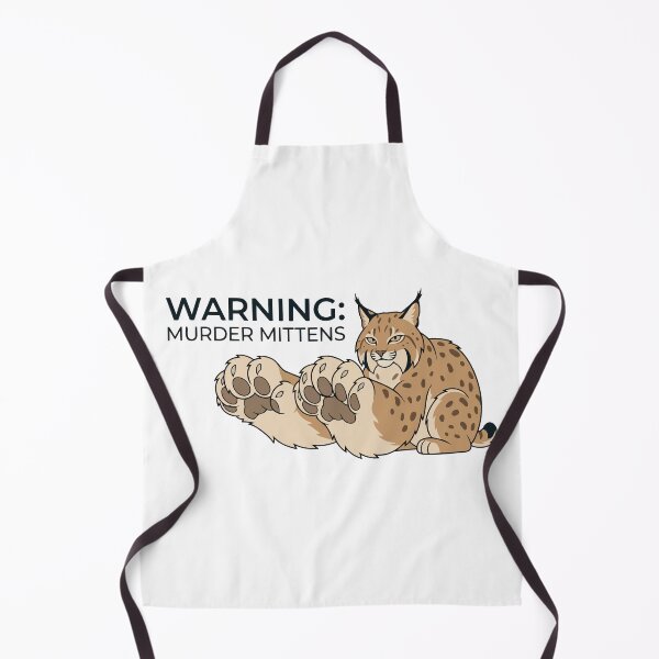 Item preview, Warning Murder Mittens Grumpy Bobcat designed and sold by Petzzz.