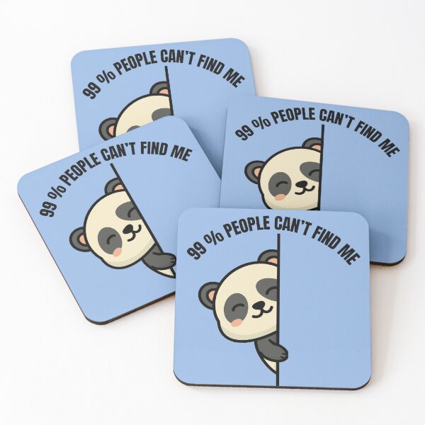 Item preview, Cute Panda Hiding Behind Wall – 99% Can't Find Me Funny Panda Design designed and sold by Negisandeep studio.