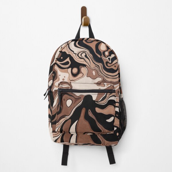 Item preview, Earth Tone Abstract Flow – Brown Marble Wave Pattern designed and sold by RidaSalArt.