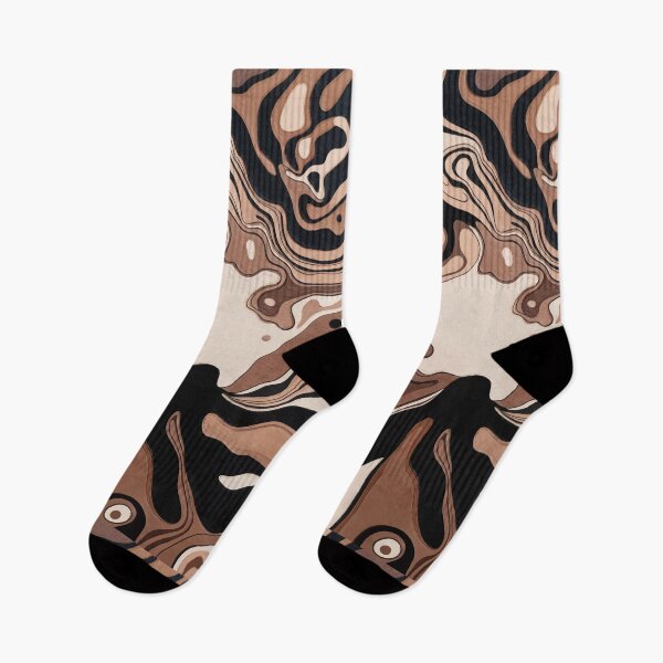 Item preview, Earth Tone Abstract Flow – Brown Marble Wave Pattern designed and sold by RidaSalArt.