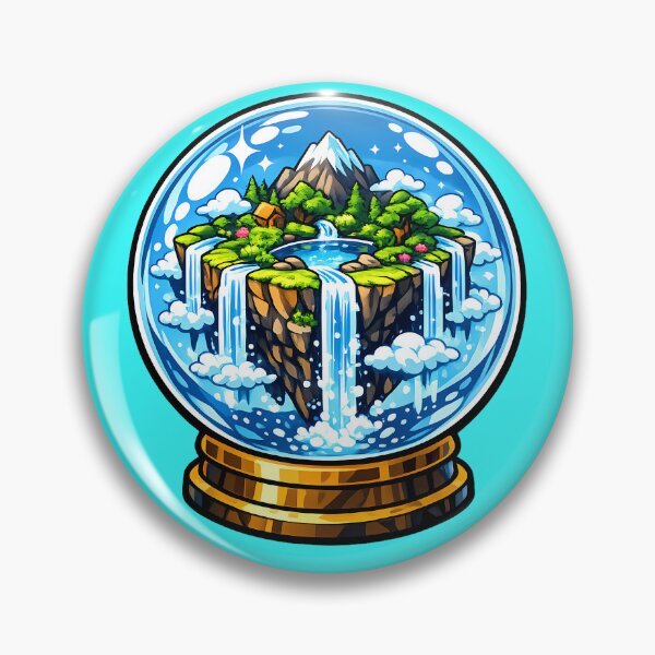 Item preview, Floating island with waterfalls in a crystal sphere designed and sold by kyokugen.