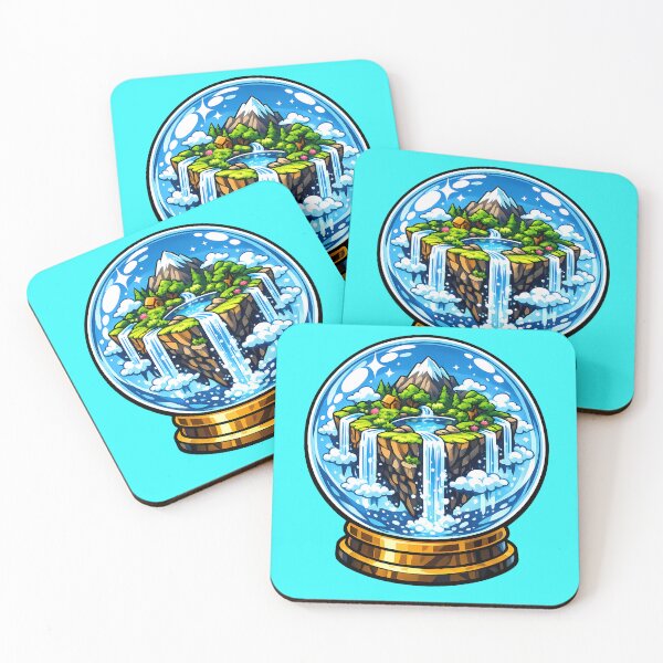 Item preview, Floating island with waterfalls in a crystal sphere designed and sold by kyokugen.