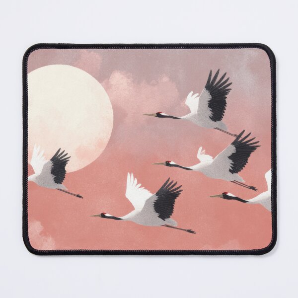 Item preview, Cranes fly across the sky at dusk designed and sold by anytka.
