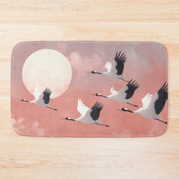 Item preview, Cranes fly across the sky at dusk designed and sold by anytka.