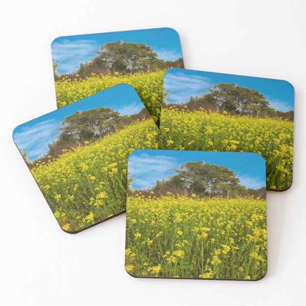 Item preview, Beautiful Yellow Flower Field Nature Photography| Scenic Floral Landscape designed and sold by PixelVibe Art.