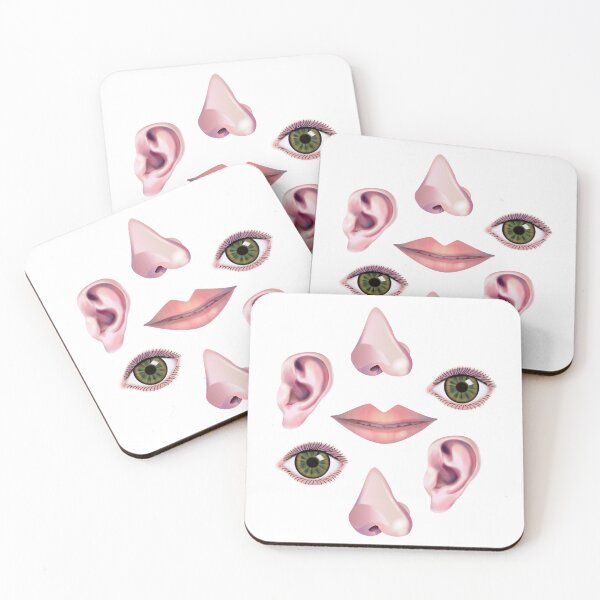 Item preview, Face Parts – Eyes, ears, nose and lips a gloriously quirky repeat pattern! designed and sold by Fabulosa Designs.