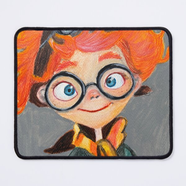 Item preview, Red-haired boy wearing round glasses designed and sold by PetraMatejova.