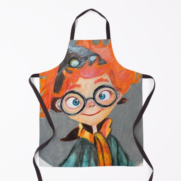 Item preview, Red-haired boy wearing round glasses designed and sold by PetraMatejova.
