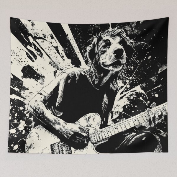 Item preview, Dog jamming on guitar designed and sold by anytka.