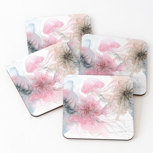 Item preview, Jellyfish swim in colorful waters designed and sold by anytka.