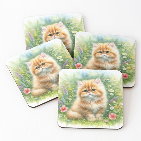Item preview, Whiskers in the Wildflowers designed and sold by TinCatOutPost.