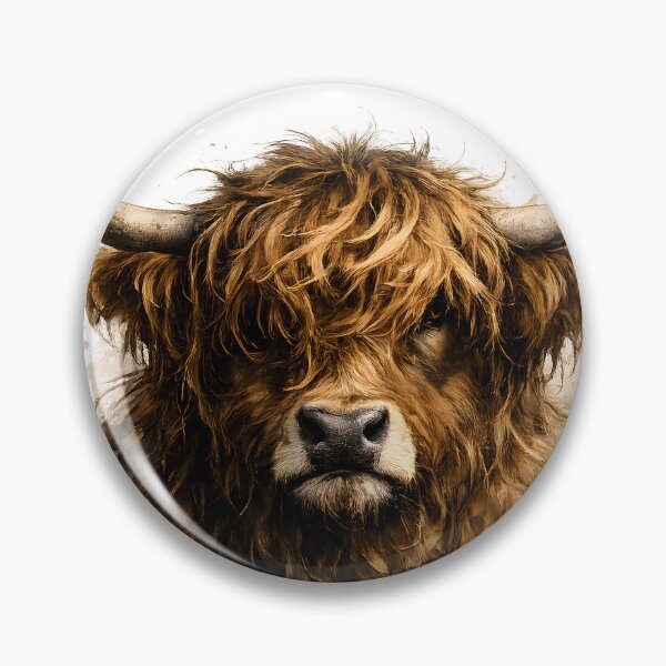 Item preview, Scottish Highland cattle portrait art designed and sold by giachem99.