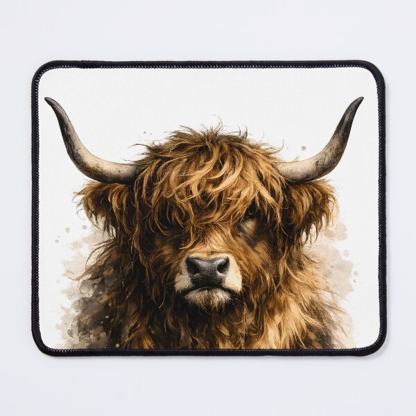Item preview, Scottish Highland cattle portrait art designed and sold by giachem99.