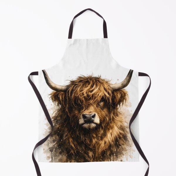 Item preview, Scottish Highland cattle portrait art designed and sold by giachem99.