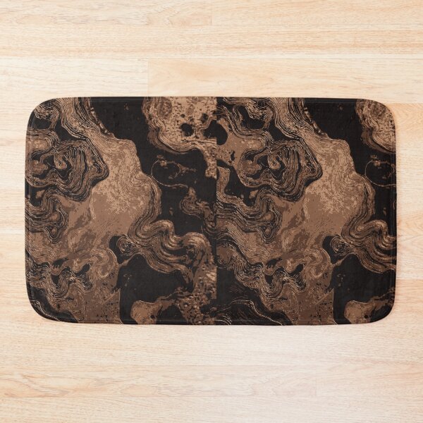 Item preview, Copper Topographic Abstract – Earth Texture Line Art designed and sold by RidaSalArt.