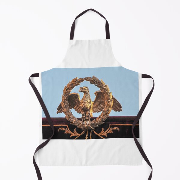 Item preview, Ornate Golden Eagle Emblem With Laurel Wreath Mounted On Velvet Theater Curtain designed and sold by Nmallia.