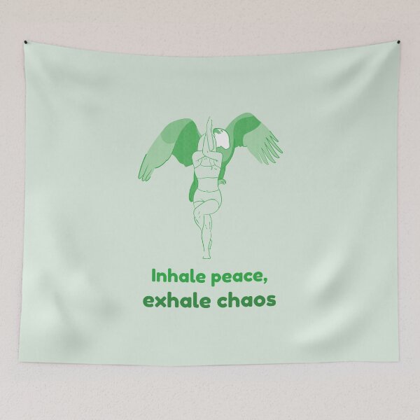 Item preview, Eagle Yoga Pose Garudasana – Inhale Peace Exhale Chaos Meditation Yoga Design designed and sold by WellspringXflow.