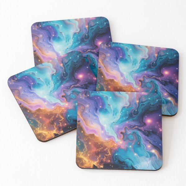 Item preview, Cosmic Nebula Abstract – Colorful Galaxy Marble Art designed and sold by RidaSalArt.