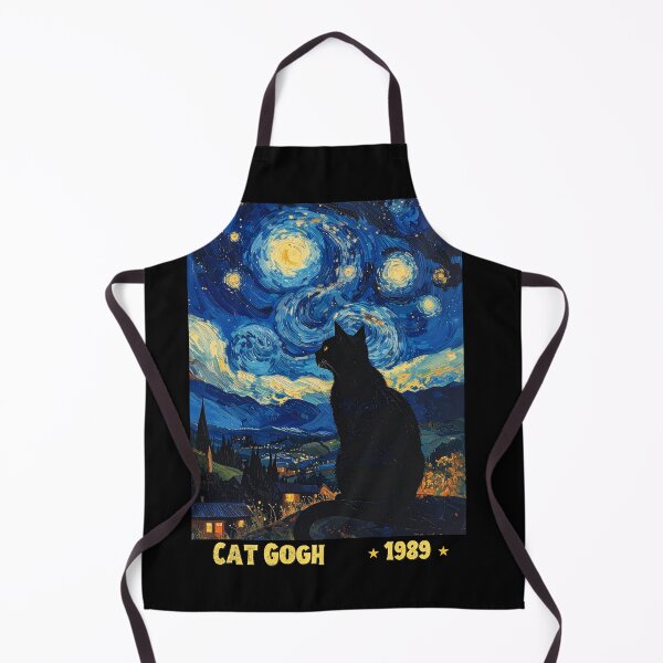 Item preview, Cat Gogh – Funny Cat Starry Night Art Design designed and sold by Wild Pixel Studio.