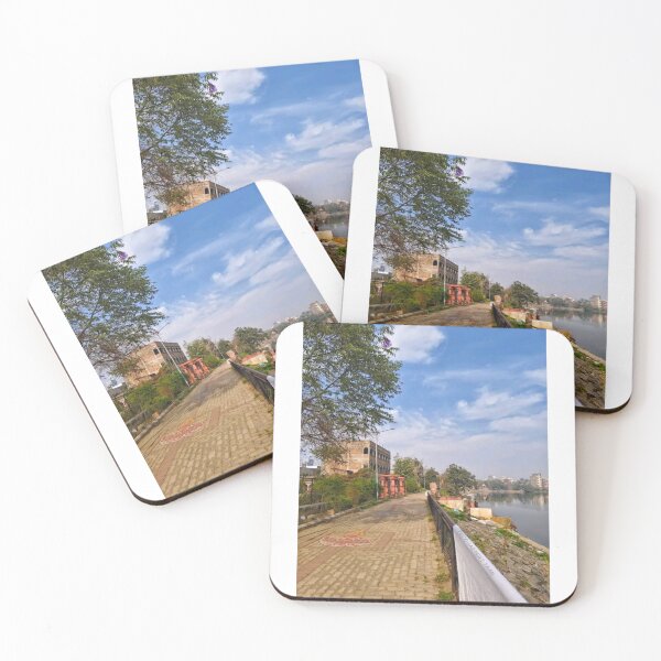 Item preview, Peaceful Riverside Cityscape Morning designed and sold by PixelVibe Art.