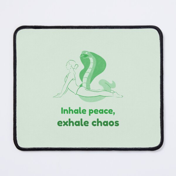 Item preview, Cobra Yoga Pose Bhujangasana – Inhale Peace Exhale Chaos Mindfulness Yoga Design designed and sold by WellspringXflow.