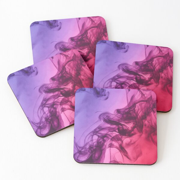 Item preview, Purple Red Ink Smoke Abstract Fluid Art designed and sold by RidaSalArt.