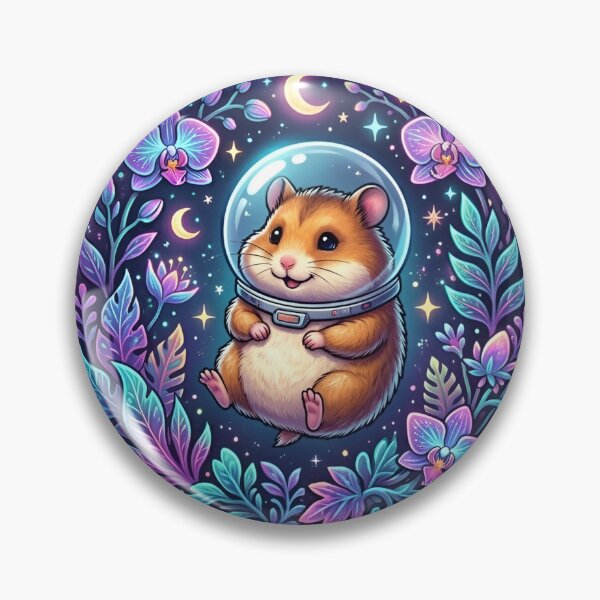 Item preview, Cute Space Explorer Hamster in Zero Gravity designed and sold by CloudDoodleLab.