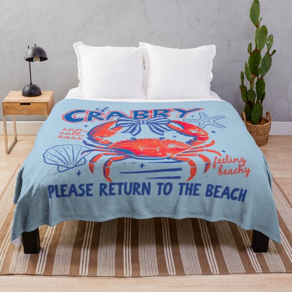 Item preview, If Crabby Please Return To The Beach Vintage Coastal Summer Crab Classic T-Shirt designed and sold by Qwertycraftd.