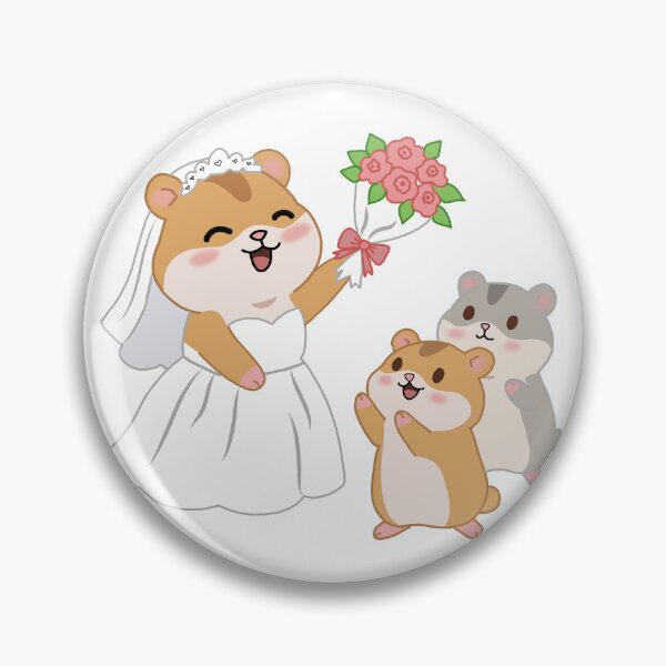 Item preview, Kawaii Hamster Bride Bouquet Toss Wedding Sticker designed and sold by pn_terest.