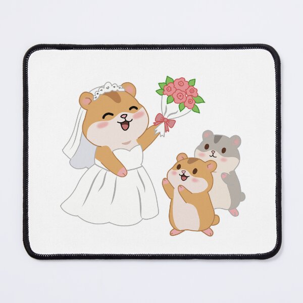 Item preview, Kawaii Hamster Bride Bouquet Toss Wedding Sticker designed and sold by pn_terest.