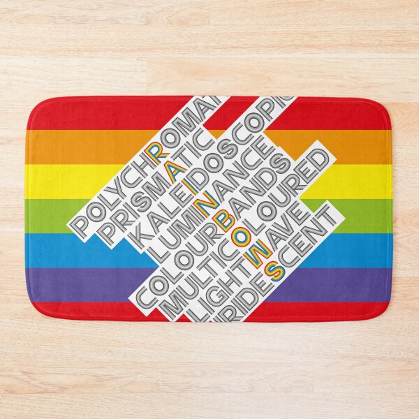 Item preview, Rainbow Words - Colourful Stripe Typography Word Art Print designed and sold by Fabulosa Designs.
