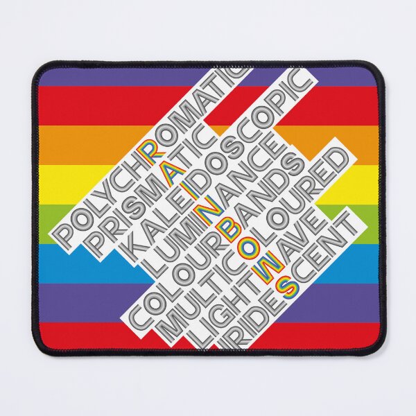 Item preview, Rainbow Words - Colourful Stripe Typography Word Art Print designed and sold by Fabulosa Designs.