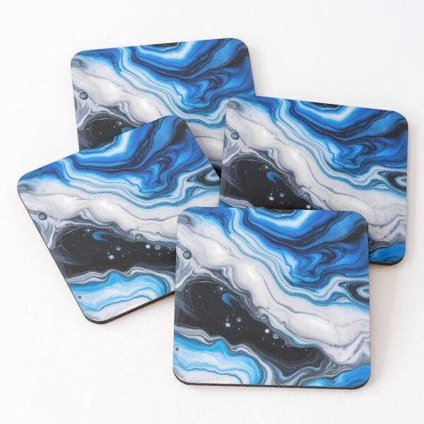 Item preview, Blue Marble Galaxy Abstract – Cosmic Fluid Art Pattern designed and sold by RidaSalArt.