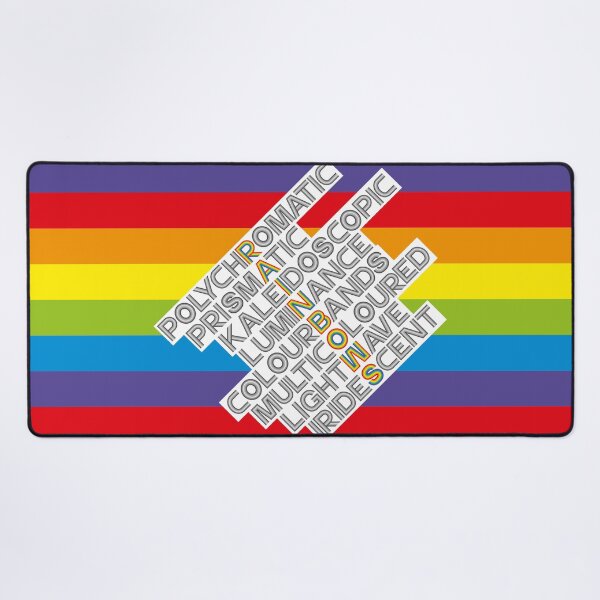 Item preview, Rainbow Words - Colourful Stripe Typography Word Art Print designed and sold by Fabulosa Designs.
