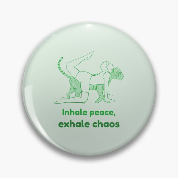 Item preview, Tiger Yoga Pose Vyaghrasana – Inhale Peace Exhale Chaos Mindful Breathing Yoga Design designed and sold by WellspringXflow.
