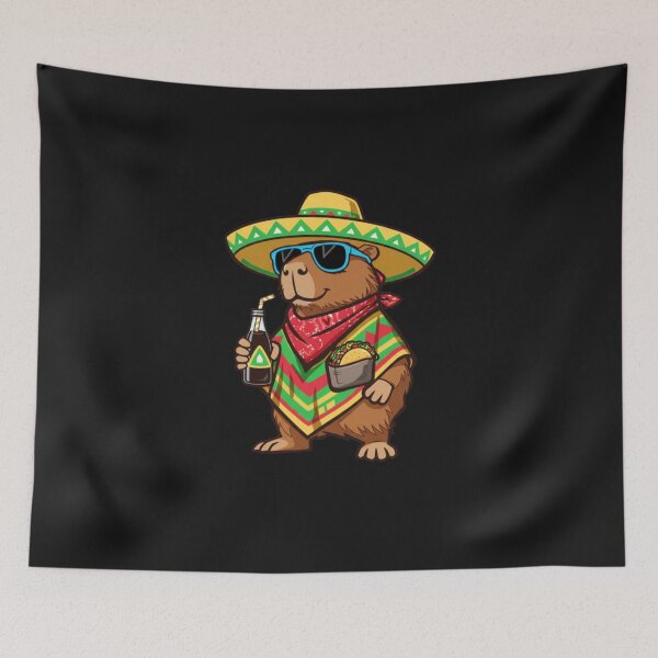 Item preview, Mexican Fiesta Capybara Sombrero Taco Animal Lover designed and sold by GrumpySableye.